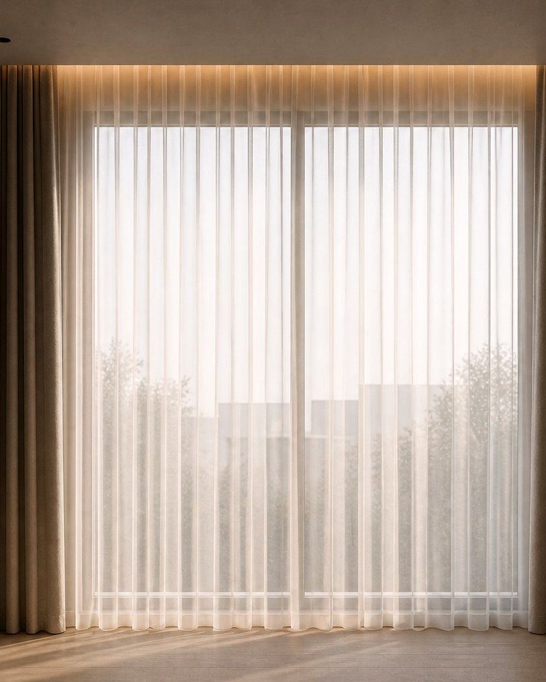 Linen curtains